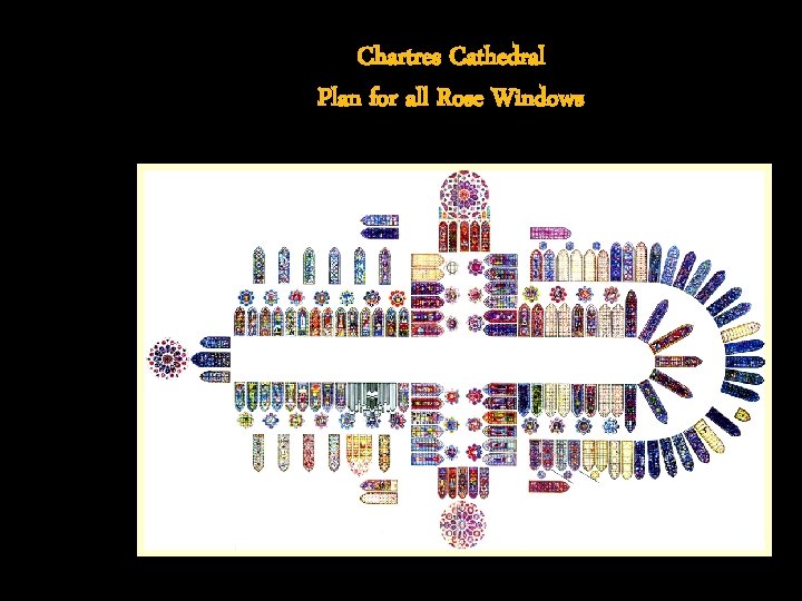 Chartres Cathedral Plan for all Rose Windows 