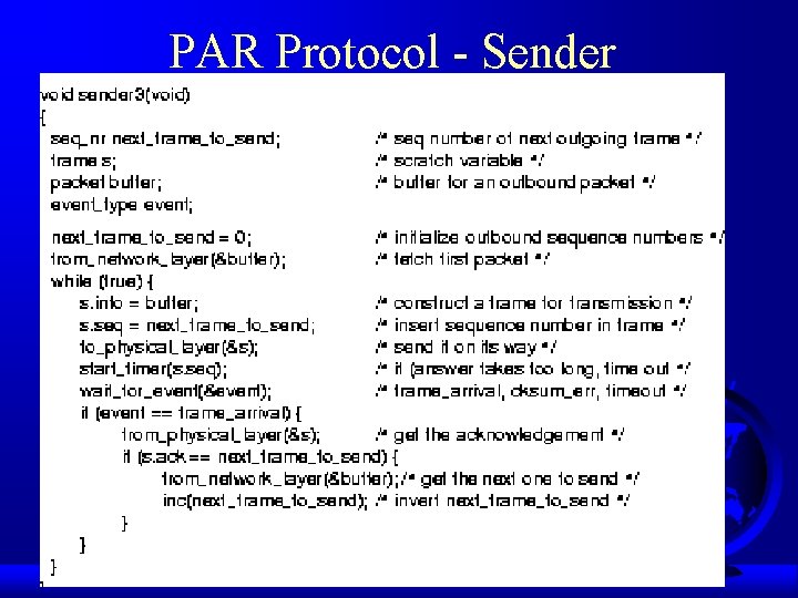 PAR Protocol - Sender 