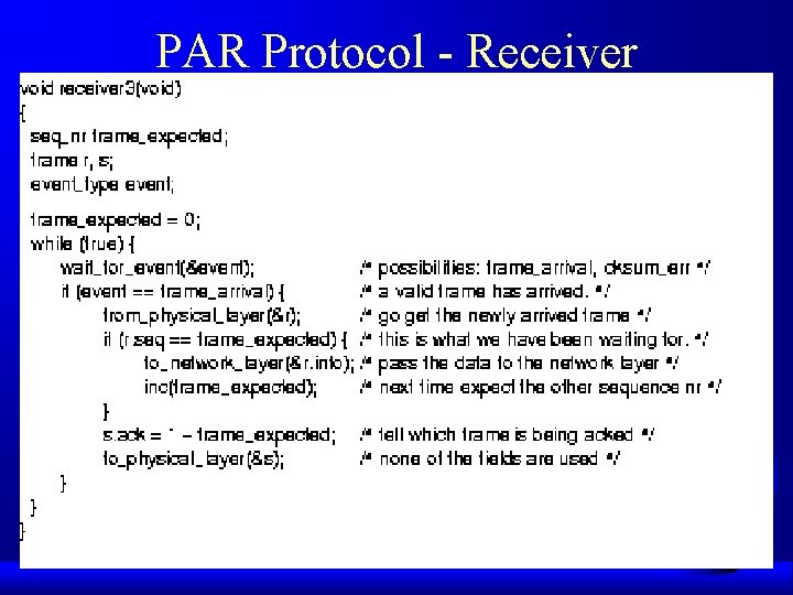 PAR Protocol - Receiver 