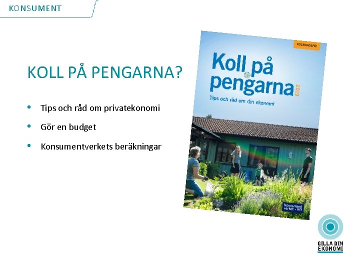 KONSUMENT KOLL PÅ PENGARNA? • Tips och råd om privatekonomi • Gör en budget