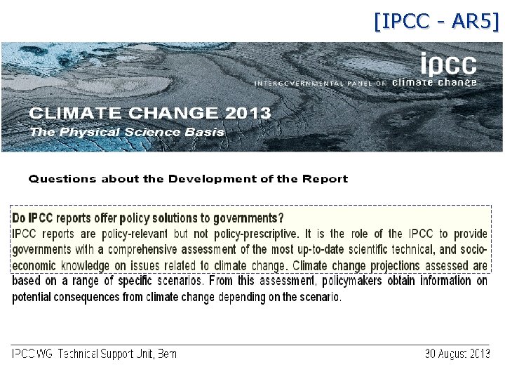 [IPCC - AR 5] 