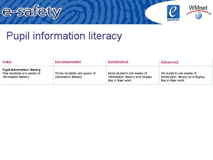 Pupil information literacy 