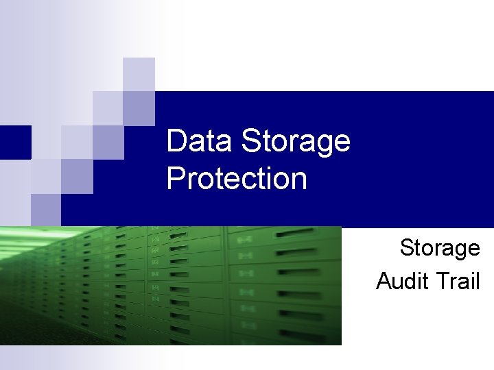Data Storage Protection Storage Audit Trail 