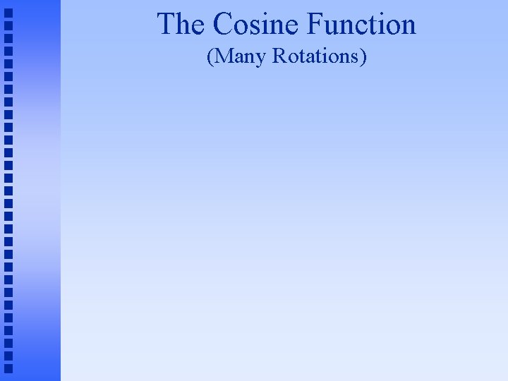 The Cosine Function (Many Rotations) 