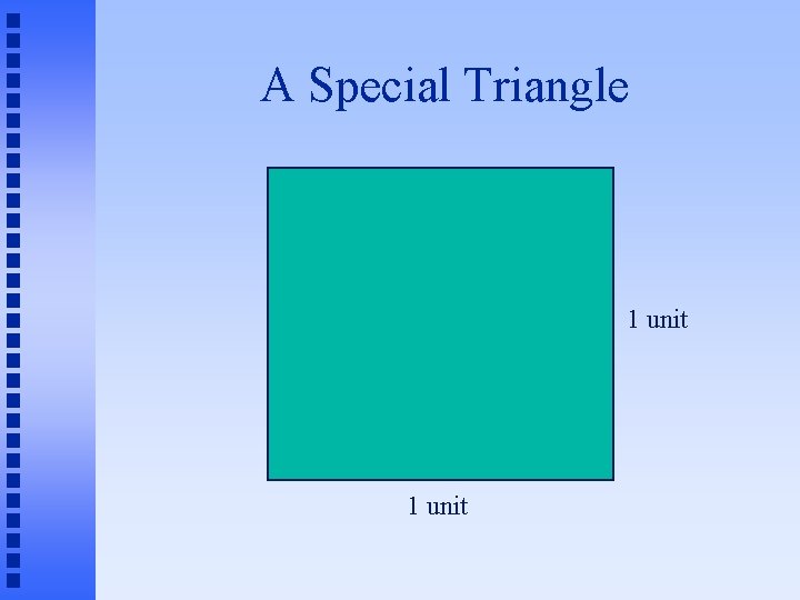 A Special Triangle 1 unit 