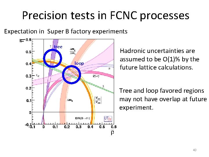 Precision tests in FCNC processes Expectation in Super B factory experiments tree loop Hadronic Precision tests in FCNC processes Expectation in Super B factory experiments tree loop Hadronic