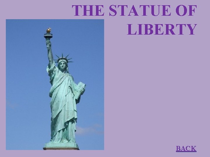 THE STATUE OF LIBERTY BACK 