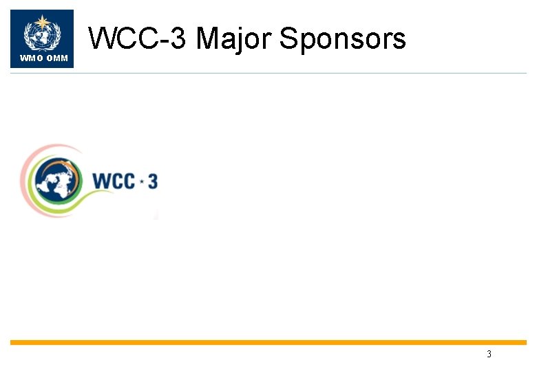 WMO OMM WCC-3 Major Sponsors 3 