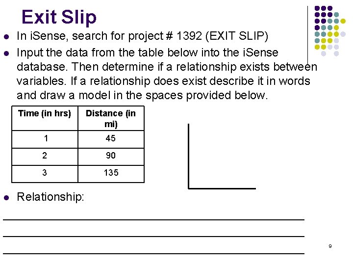 Exit Slip l l In i. Sense, search for project # 1392 (EXIT SLIP)