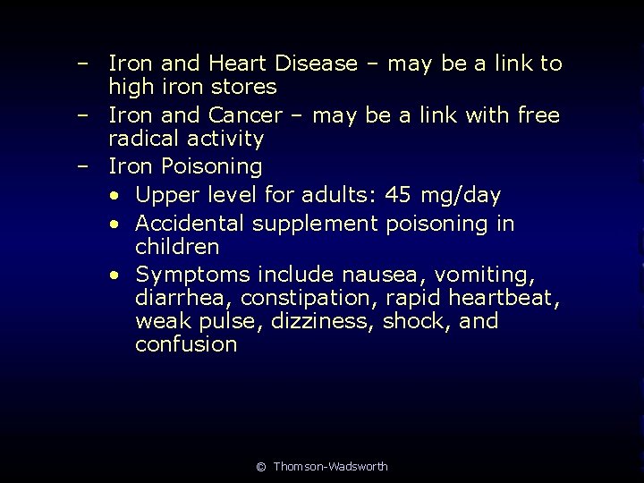 – Iron and Heart Disease – may be a link to high iron stores