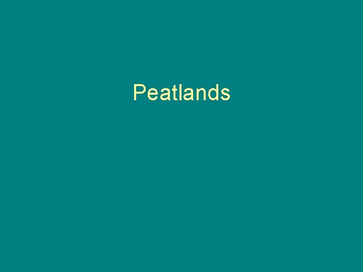Peatlands 