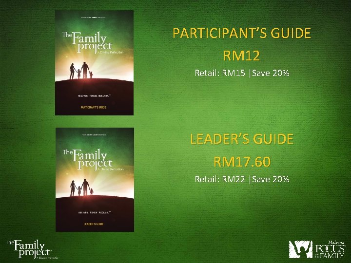PARTICIPANT’S GUIDE RM 12 Retail: RM 15 |Save 20% LEADER’S GUIDE RM 17. 60