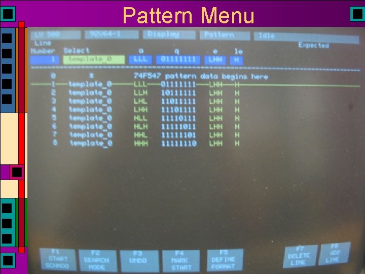 Pattern Menu Pattern Menu