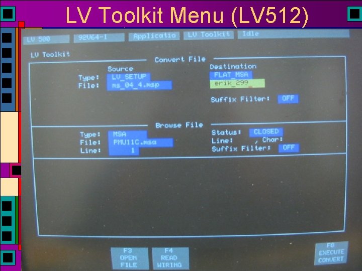 LV Toolkit Menu (LV 512) LV Toolkit Menu (LV 512)