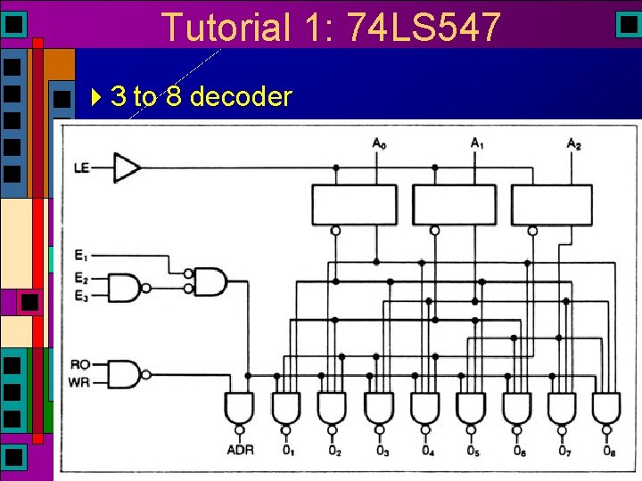 Tutorial 1: 74 LS 547 43 to 8 decoder Tutorial 1: 74 LS 547 43 to 8 decoder