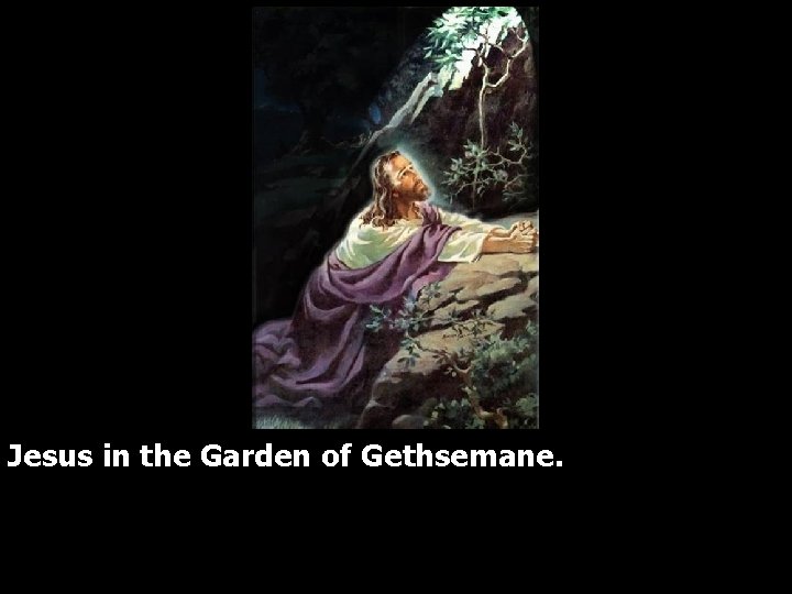 Jesus in the Garden of Gethsemane. 