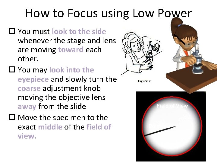 How to Focus using Low Power You must look to the side whenever the How to Focus using Low Power You must look to the side whenever the