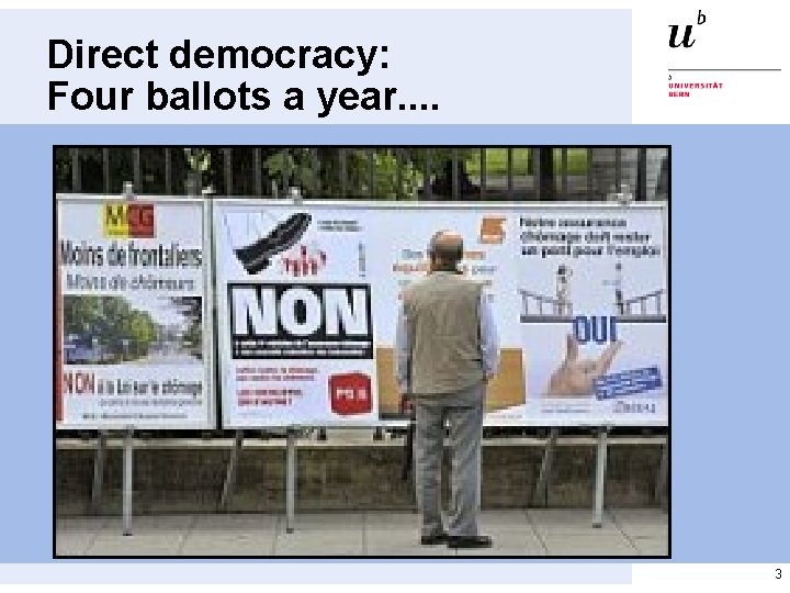 Direct democracy: Four ballots a year. . 3 Direct democracy: Four ballots a year. . 3