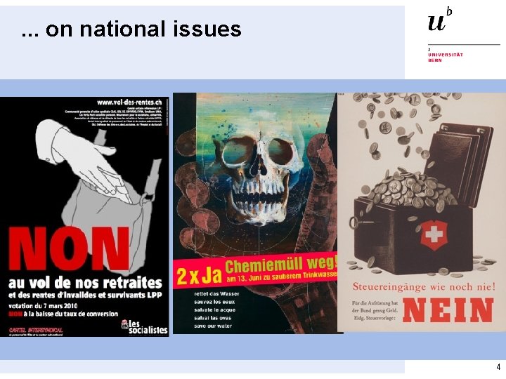 . . . on national issues 4 . . . on national issues 4