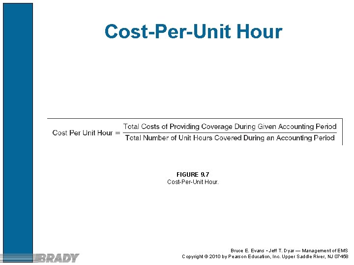 Cost-Per-Unit Hour FIGURE 9. 7 Cost-Per-Unit Hour. Bruce E. Evans • Jeff T. Dyar