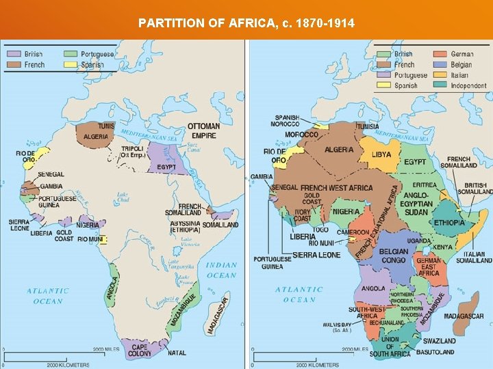 PARTITION OF AFRICA, c. 1870 -1914 