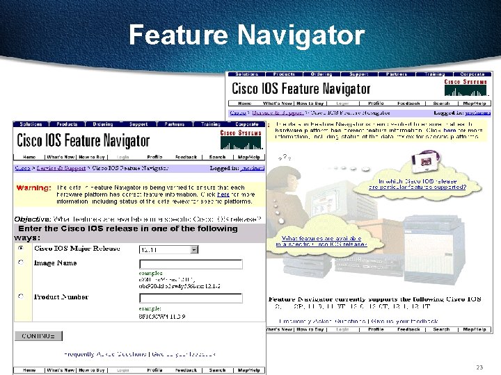 Feature Navigator 23 