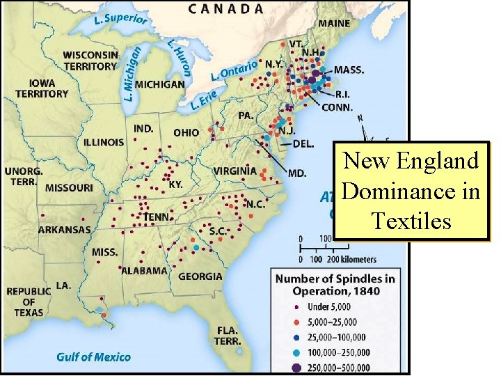 New England Dominance in Textiles 