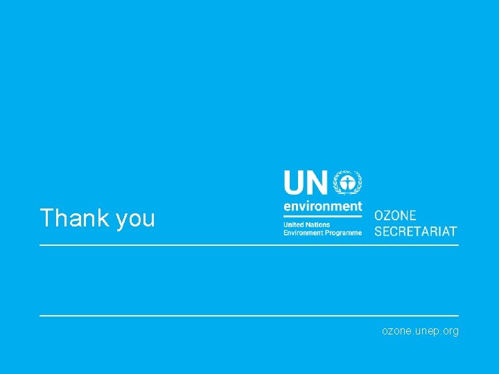 Thank you ozone. unep. org 