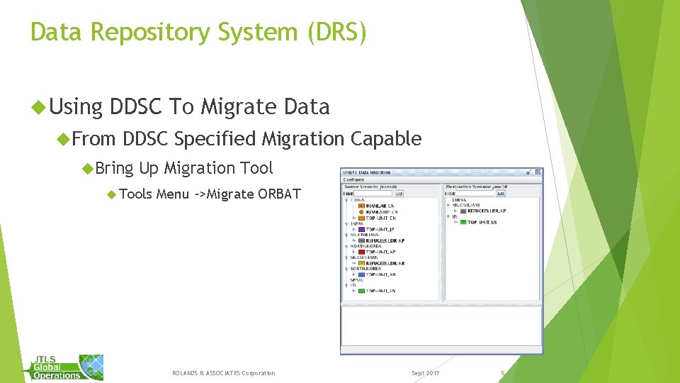 Data Repository System (DRS) Using DDSC To Migrate Data From DDSC Specified Migration Capable