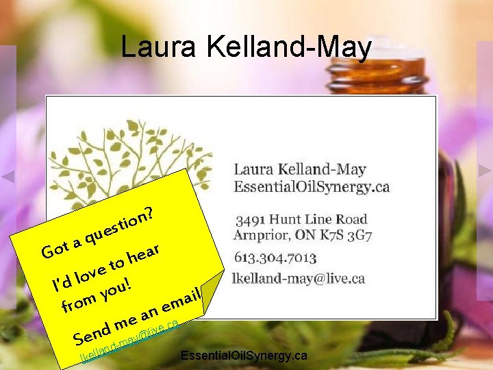 Laura Kelland-May ? n o i st e u q a r a Got