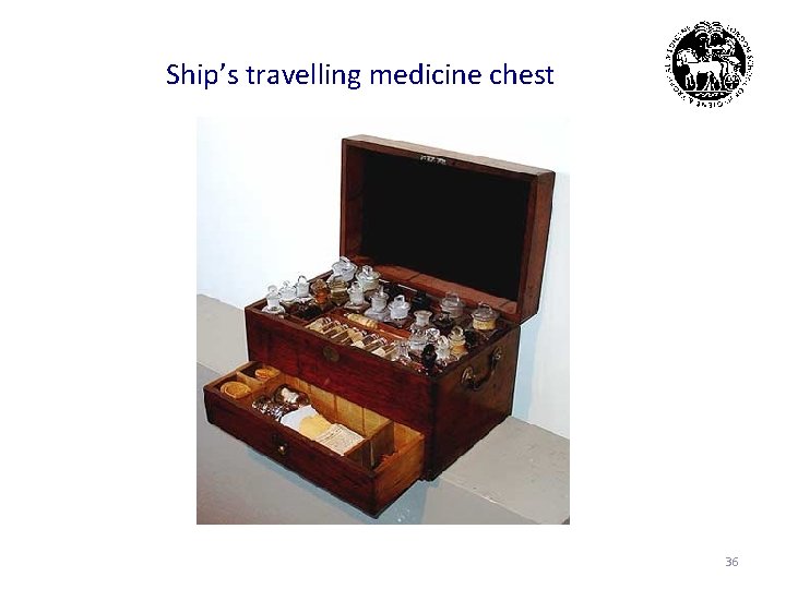 Ship’s travelling medicine chest 36 