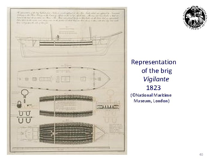  Representation of the brig Vigilante 1823 (©National Maritime Museum, London) 40 