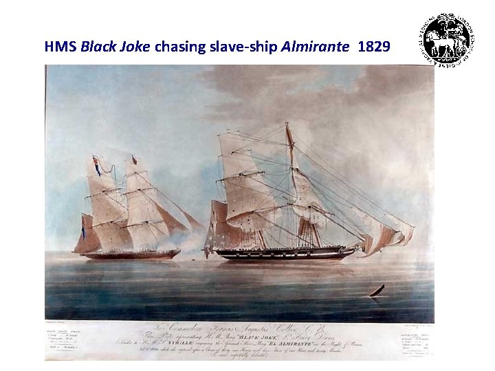 HMS Black Joke chasing slave-ship Almirante 1829 