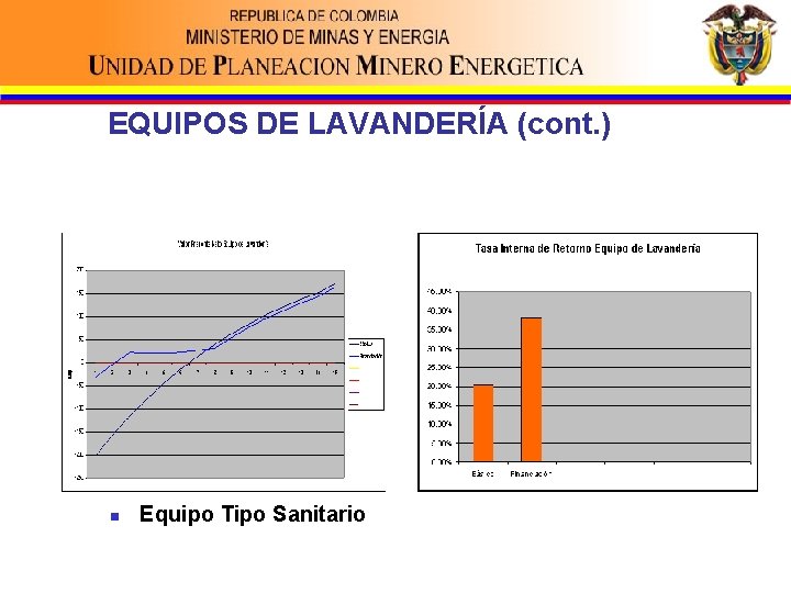 EQUIPOS DE LAVANDERÍA (cont. ) n Equipo Tipo Sanitario 