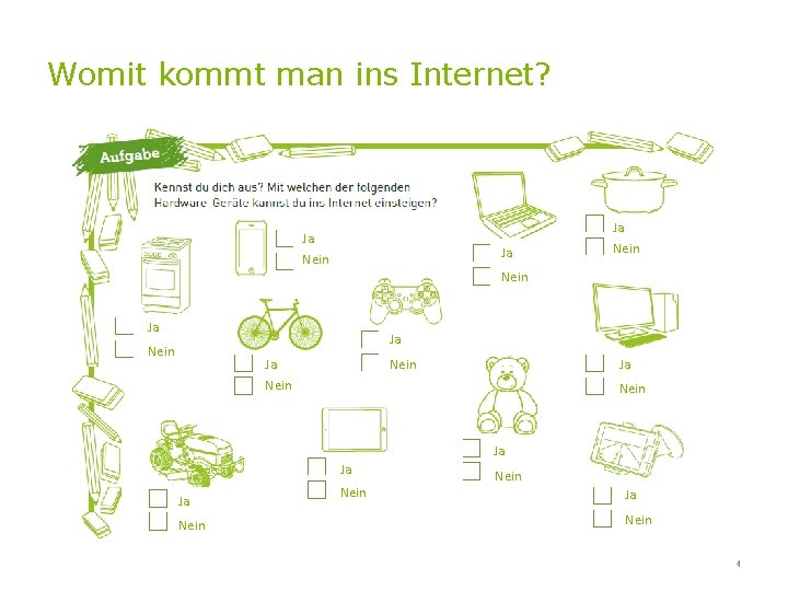 Womit kommt man ins Internet? Ja Nein Ja Nein Ja Ja Ja Nein Ja