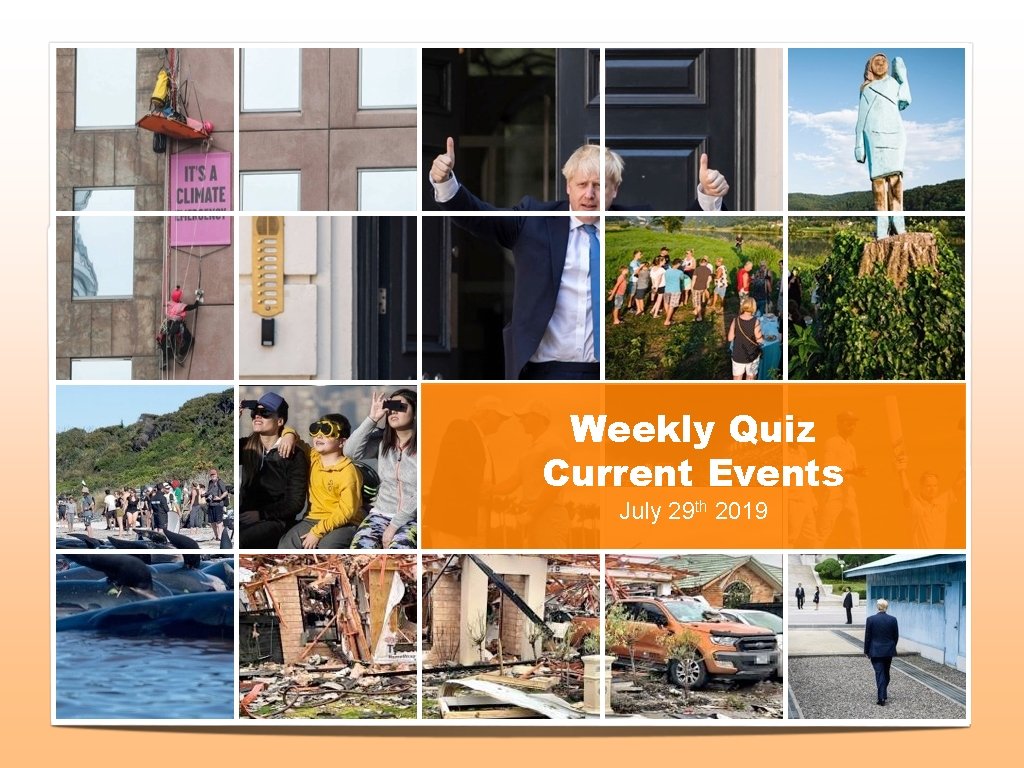 Weekly Quiz Current Events July 29 th 2019 06/03/17 