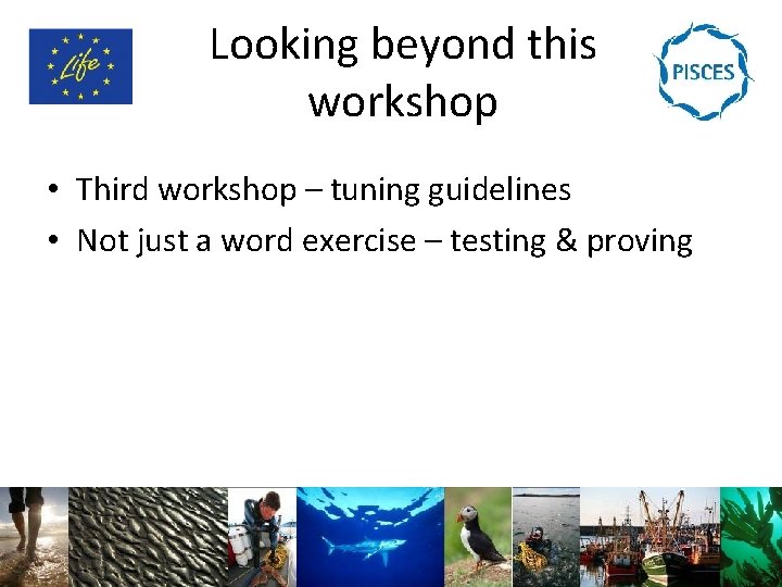 Looking beyond this workshop • Third workshop – tuning guidelines • Not just a