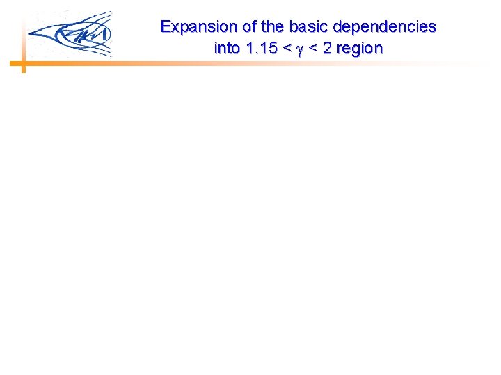 Expansion of the basic dependencies into 1. 15 < < 2 region 