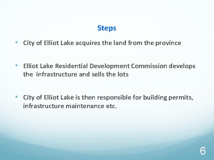 Elliot Lake Waterfront Development Project Phase II Presentation
