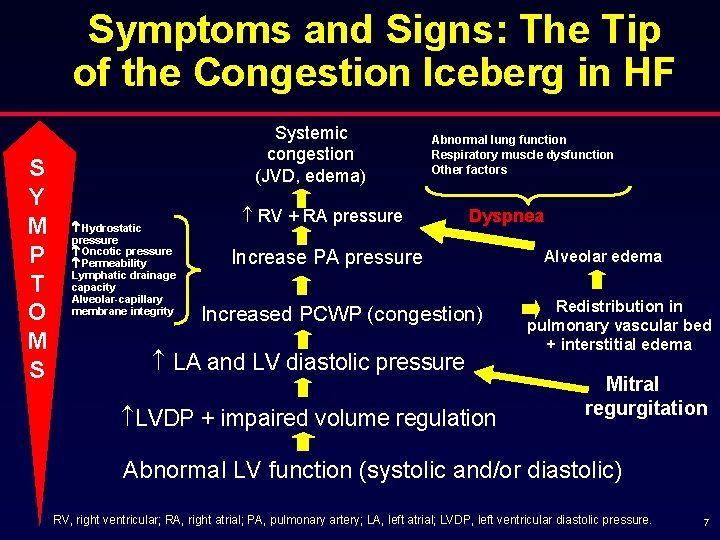 Symptoms and Signs: The Tip of the Congestion Iceberg in HF S Y M