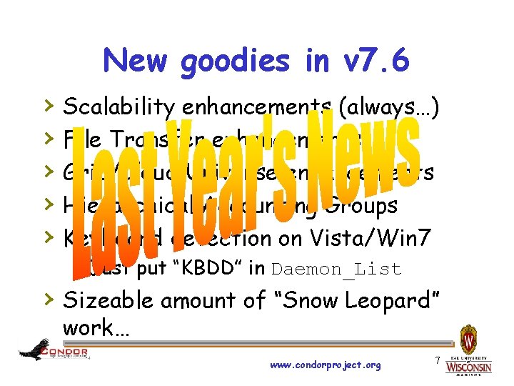 New goodies in v 7. 6 › › › Scalability enhancements (always…) File Transfer