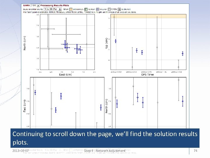 Continuing to scroll down the page, we’ll find the solution results plots. 2013 -08