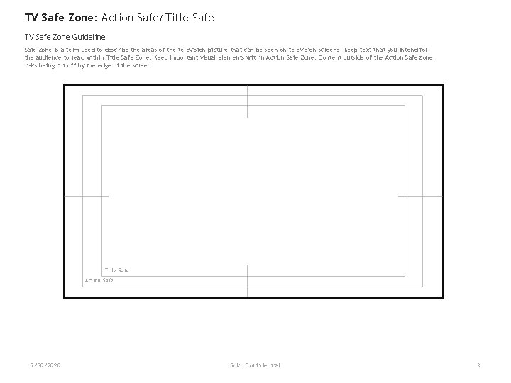 TV Safe Zone: Action Safe/Title Safe TV Safe Zone Guideline Safe Zone is a