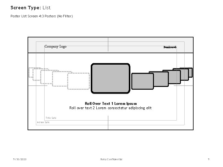 Screen Type: List Poster List Screen 4: 3 Posters (No Filter) Company Logo Breadcrumb