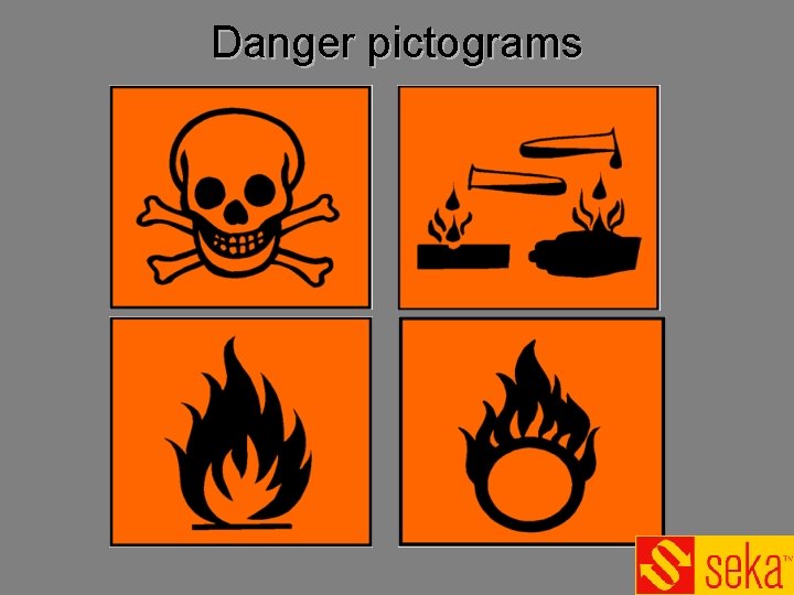 Danger pictograms Danger pictograms