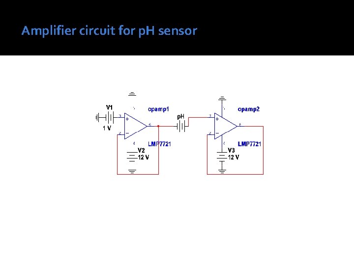 Amplifier circuit for p. H sensor 