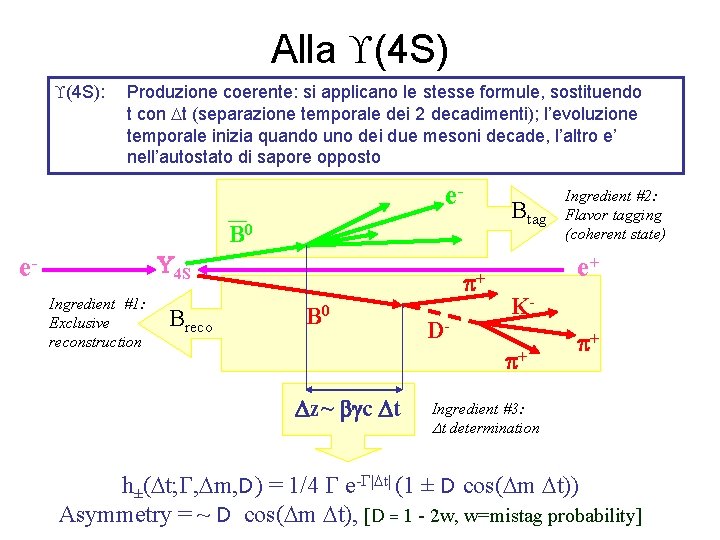 Alla (4 S): Produzione coerente: si applicano le stesse formule, sostituendo t con t