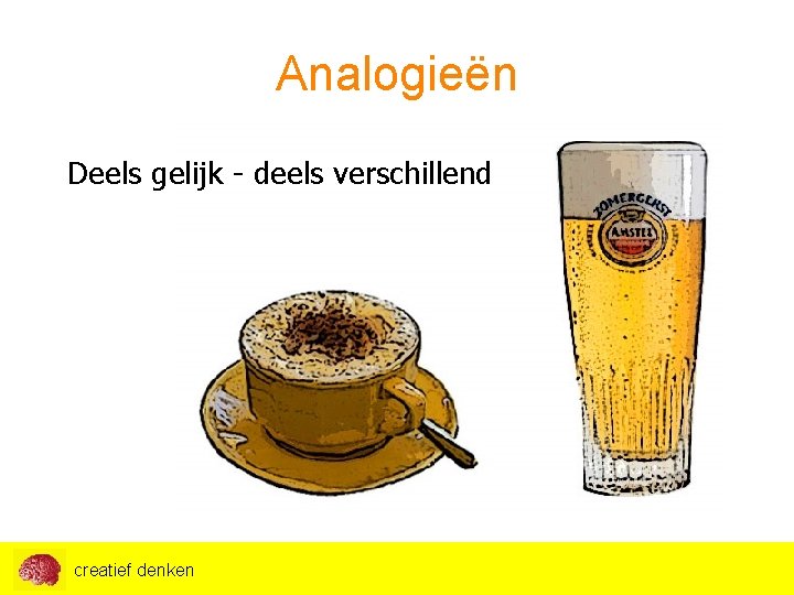 Analogieën Deels gelijk - deels verschillend creatief denken 