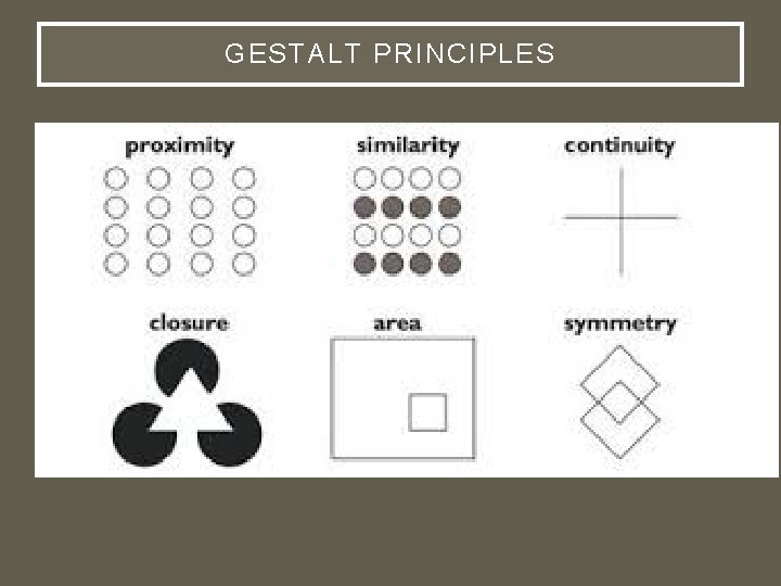 GESTALT PRINCIPLES 