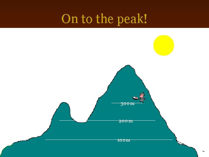 On to the peak! 300 m 200 m 100 m 